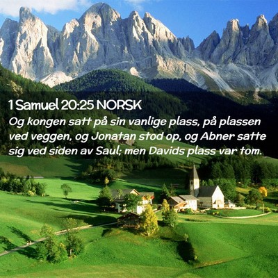 Picture 02 - 1 Samuel 20:25 NORSK - Og kongen satt på sin vanlige plass, på plassen - Bible Verse Picture