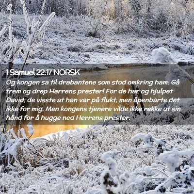 Picture 02 - 1 Samuel 22:17 NORSK - Og kongen sa til drabantene som stod omkring ham: - Bible Verse Picture