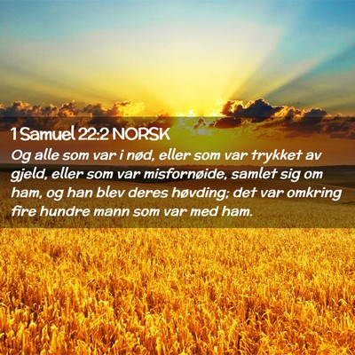 Picture 02 - 1 Samuel 22:2 NORSK - Og alle som var i nød, eller som var trykket av - Bible Verse Picture