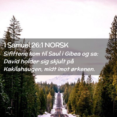 Picture 02 - 1 Samuel 26:1 NORSK - Sifittene kom til Saul i Gibea og sa: David - Bible Verse Picture