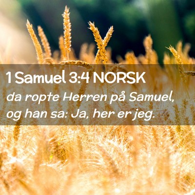 Picture 02 - 1 Samuel 3:4 NORSK - da ropte Herren på Samuel, og han sa: Ja, her er - Bible Verse Picture