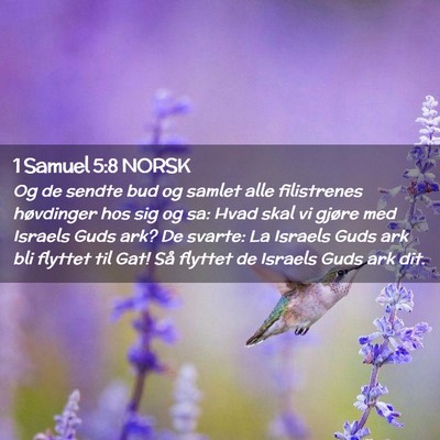 Picture 02 - 1 Samuel 5:8 NORSK - Og de sendte bud og samlet alle filistrenes - Bible Verse Picture
