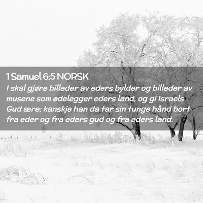 Picture 02 - 1 Samuel 6:5 NORSK - I skal gjøre billeder av eders bylder og - Bible Verse Picture