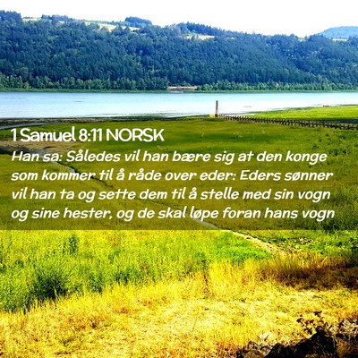 Picture 02 - 1 Samuel 8:11 NORSK - Han sa: Således vil han bære sig at den konge - Bible Verse Picture