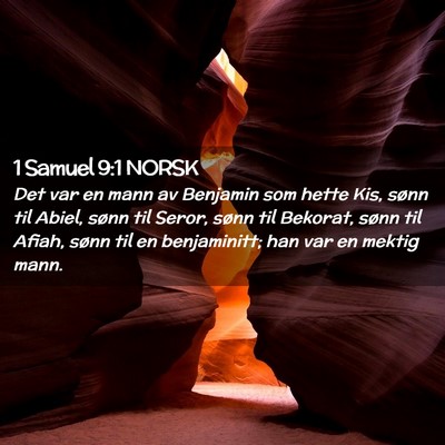 Picture 02 - 1 Samuel 9:1 NORSK - Det var en mann av Benjamin som hette Kis, sønn - Bible Verse Picture