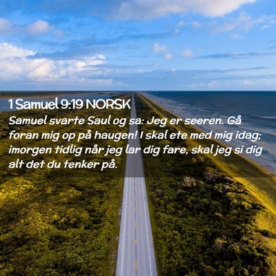 Picture 02 - 1 Samuel 9:19 NORSK - Samuel svarte Saul og sa: Jeg er seeren. Gå - Bible Verse Picture
