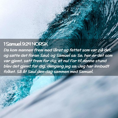 Picture 02 - 1 Samuel 9:24 NORSK - Da kom mannen frem med låret og fettet som var - Bible Verse Picture