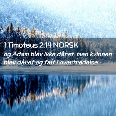 Picture 02 - 1 Timoteus 2:14 NORSK - og Adam blev ikke dåret, men kvinnen blev dåret - Bible Verse Picture