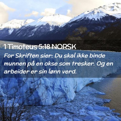 Picture 02 - 1 Timoteus 5:18 NORSK - For Skriften sier: Du skal ikke binde munnen på - Bible Verse Picture