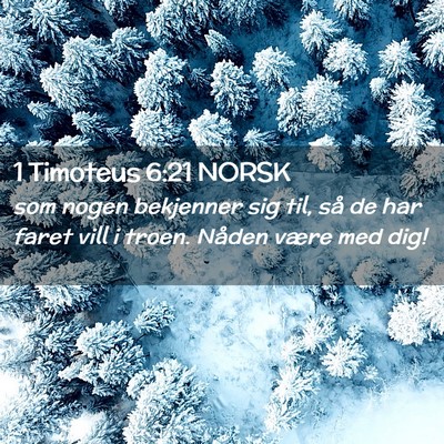 Picture 02 - 1 Timoteus 6:21 NORSK - som nogen bekjenner sig til, så de har faret - Bible Verse Picture