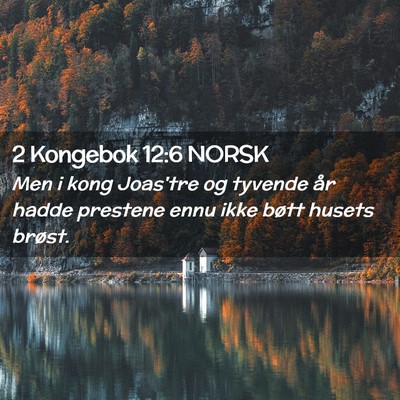 Picture 02 - 2 Kongebok 12:6 NORSK - Men i kong Joas'tre og tyvende år hadde prestene - Bible Verse Picture