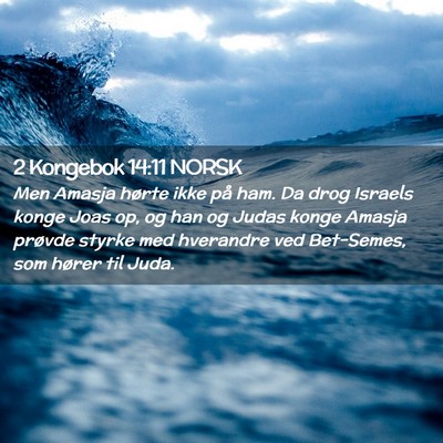 Picture 02 - 2 Kongebok 14:11 NORSK - Men Amasja hørte ikke på ham. Da drog Israels - Bible Verse Picture