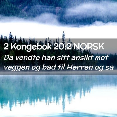 Picture 02 - 2 Kongebok 20:2 NORSK - Da vendte han sitt ansikt mot veggen og bad til - Bible Verse Picture