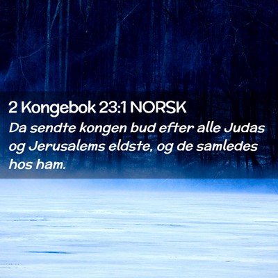 Picture 02 - 2 Kongebok 23:1 NORSK - Da sendte kongen bud efter alle Judas og - Bible Verse Picture