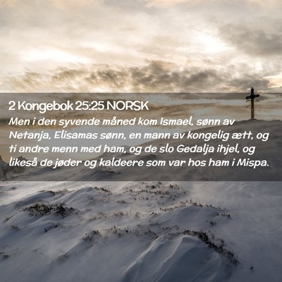 Picture 02 - 2 Kongebok 25:25 NORSK - Men i den syvende måned kom Ismael, sønn av - Bible Verse Picture