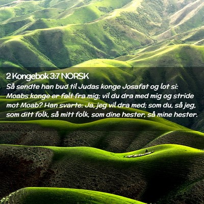 Picture 02 - 2 Kongebok 3:7 NORSK - Så sendte han bud til Judas konge Josafat og lot - Bible Verse Picture