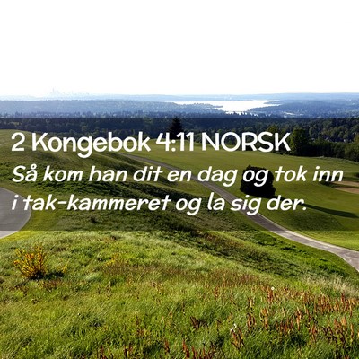 Picture 02 - 2 Kongebok 4:11 NORSK - Så kom han dit en dag og tok inn i tak-kammeret - Bible Verse Picture