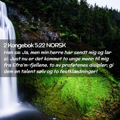 Picture 02 - 2 Kongebok 5:22 NORSK - Han sa: Ja, men min herre har sendt mig og lar - Bible Verse Picture
