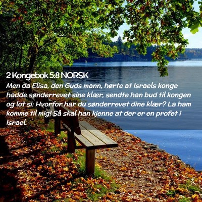 Picture 02 - 2 Kongebok 5:8 NORSK - Men da Elisa, den Guds mann, hørte at Israels - Bible Verse Picture