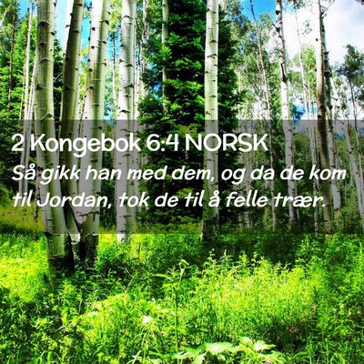 Picture 02 - 2 Kongebok 6:4 NORSK - Så gikk han med dem, og da de kom til Jordan, - Bible Verse Picture