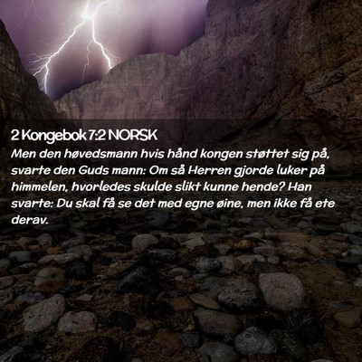 Picture 02 - 2 Kongebok 7:2 NORSK - Men den høvedsmann hvis hånd kongen støttet - Bible Verse Picture