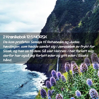 Picture 02 - 2 Krønikebok 12:5 NORSK - Da kom profeten Semaja til Rehabeam og Judas - Bible Verse Picture