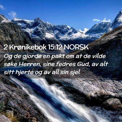 Picture 02 - 2 Krønikebok 15:12 NORSK - Og de gjorde en pakt om at de vilde søke Herren, - Bible Verse Picture