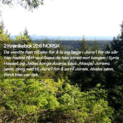 Picture 02 - 2 Krønikebok 22:6 NORSK - Da vendte han tilbake for å la sig læge i - Bible Verse Picture