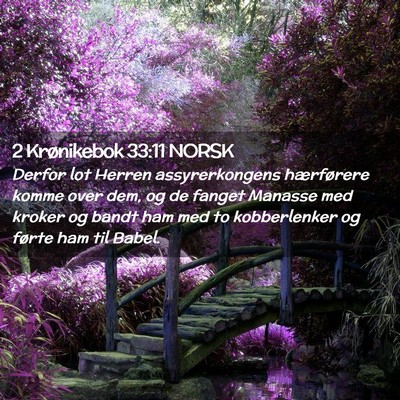 Picture 02 - 2 Krønikebok 33:11 NORSK - Derfor lot Herren assyrerkongens hærførere - Bible Verse Picture