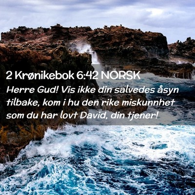 Picture 02 - 2 Krønikebok 6:42 NORSK - Herre Gud! Vis ikke din salvedes åsyn tilbake, - Bible Verse Picture
