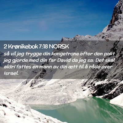 Picture 02 - 2 Krønikebok 7:18 NORSK - så vil jeg trygge din kongetrone efter den pakt - Bible Verse Picture