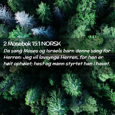 Picture 02 - 2 Mosebok 15:1 NORSK - Da sang Moses og Israels barn denne sang for - Bible Verse Picture