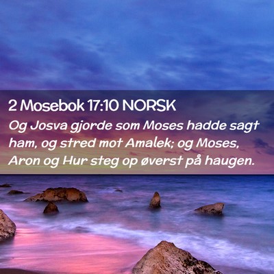 Picture 02 - 2 Mosebok 17:10 NORSK - Og Josva gjorde som Moses hadde sagt ham, og - Bible Verse Picture