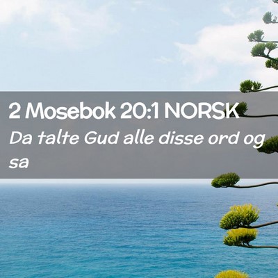 Picture 02 - 2 Mosebok 20:1 NORSK - Da talte Gud alle disse ord og - Bible Verse Picture