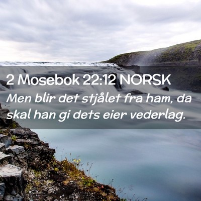 Picture 02 - 2 Mosebok 22:12 NORSK - Men blir det stjålet fra ham, da skal han gi - Bible Verse Picture