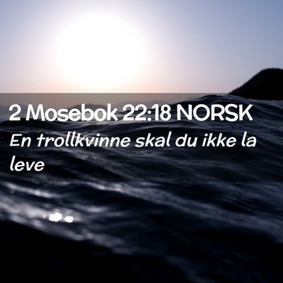 Picture 02 - 2 Mosebok 22:18 NORSK - En trollkvinne skal du ikke la - Bible Verse Picture