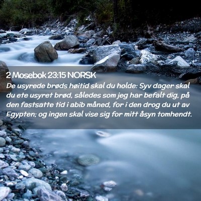 Picture 02 - 2 Mosebok 23:15 NORSK - De usyrede brøds høitid skal du holde: Syv - Bible Verse Picture