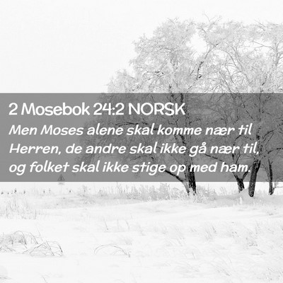 Picture 02 - 2 Mosebok 24:2 NORSK - Men Moses alene skal komme nær til Herren, de - Bible Verse Picture