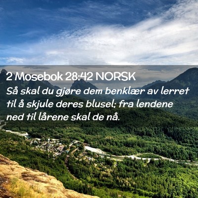 Picture 02 - 2 Mosebok 28:42 NORSK - Så skal du gjøre dem benklær av lerret til å - Bible Verse Picture