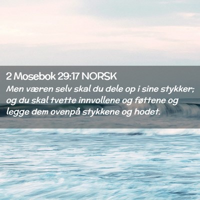 Picture 02 - 2 Mosebok 29:17 NORSK - Men væren selv skal du dele op i sine stykker; - Bible Verse Picture