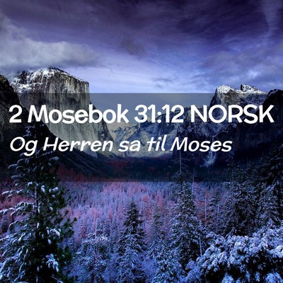 Picture 02 - 2 Mosebok 31:12 NORSK - Og Herren sa til - Bible Verse Picture