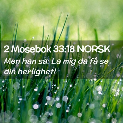 Picture 02 - 2 Mosebok 33:18 NORSK - Men han sa: La mig da få se din - Bible Verse Picture
