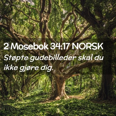 Picture 02 - 2 Mosebok 34:17 NORSK - Støpte gudebilleder skal du ikke gjøre - Bible Verse Picture