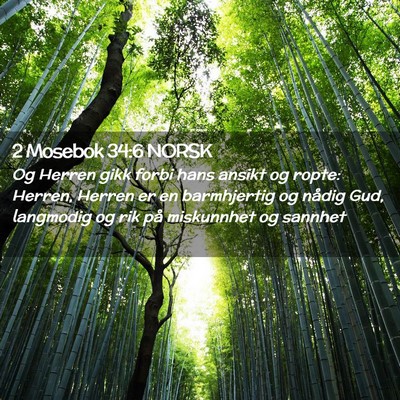Picture 02 - 2 Mosebok 34:6 NORSK - Og Herren gikk forbi hans ansikt og ropte: - Bible Verse Picture