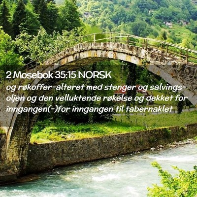 Picture 02 - 2 Mosebok 35:15 NORSK - og røkoffer-alteret med stenger og - Bible Verse Picture
