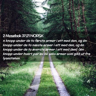 Picture 02 - 2 Mosebok 37:21 NORSK - n knopp under de to første armer i ett med den, - Bible Verse Picture