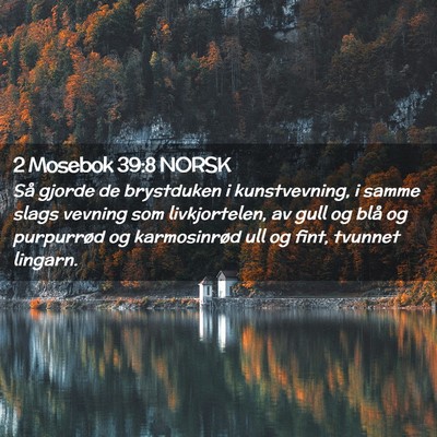 Picture 02 - 2 Mosebok 39:8 NORSK - Så gjorde de brystduken i kunstvevning, i samme - Bible Verse Picture