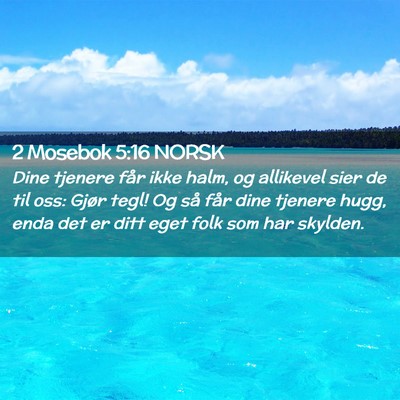 Picture 02 - 2 Mosebok 5:16 NORSK - Dine tjenere får ikke halm, og allikevel sier de - Bible Verse Picture
