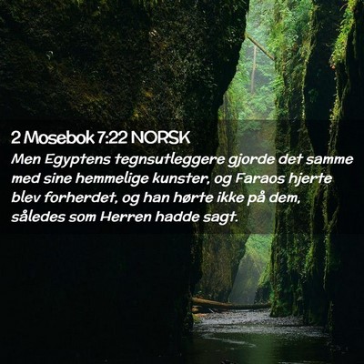 Picture 02 - 2 Mosebok 7:22 NORSK - Men Egyptens tegnsutleggere gjorde det samme med - Bible Verse Picture
