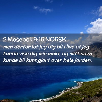 Picture 02 - 2 Mosebok 9:16 NORSK - men derfor lot jeg dig bli i live at jeg kunde - Bible Verse Picture